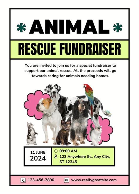 animal fundraiser poster|Free printable animal flyer templates you can customize .